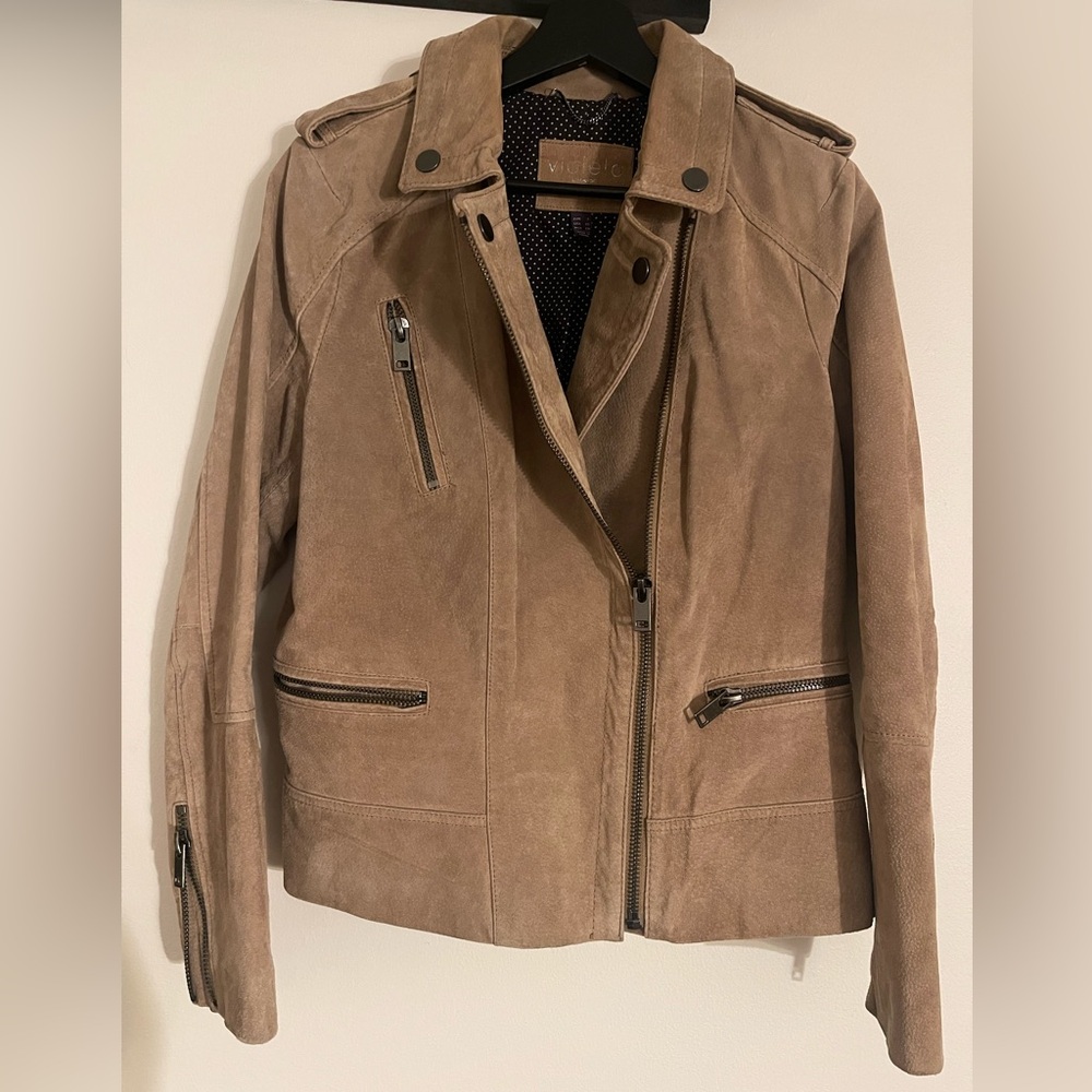 Mango Women's Tan Suede Jacket